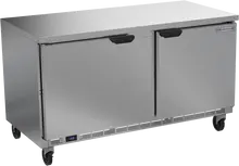 Beverage-Air - 60" Mobile Worktop Freezer w/ 2 Solid Swing Doors - WTF60AHC-FLT