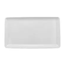 G.E.T - Midtown 12.5" x 7" White Rectangular Coupe Platter (12 Per Case) - CS-1257-W
