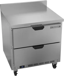 Beverage-Air - 32" Mobile Worktop Freezer w/ 2 Drawers & Foamed-In Backsplash - WTFD32AHC-2-FIP