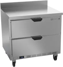 Beverage-Air - 36" Mobile Worktop Freezer w/ 2 Drawers & Foamed-In Backsplash - WTFD36AHC-2-FIP