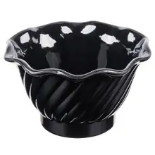 G.E.T - Dessert Time 5 oz Black SAN Plastic Dessert Dish (48 Per Case) - DD-50-BK