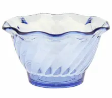 G.E.T - Dessert Time 5 oz Blue SAN Plastic Dessert Dish (48 Per Case) - DD-50-BL