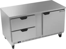 Beverage-Air - 60" Mobile Worktop Freezer w/ 2 Drawer & 1 Door - WTFD60AHC-2-FLT