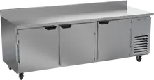 Beverage-Air - 93" Mobile Worktop Refrigerator w/ 3 Solid Swing Doors - WTR93AHC