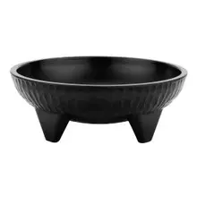G.E.T - Viva Mexico 26 oz Black Molcajete Bowl (12 Per Case) - MOJ-803-BK