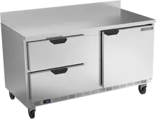 Beverage-Air - 60" Mobile Worktop Refrigerator w/ 2 Drawers & 1 Door - WTRD60AHC-2