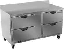 Beverage-Air - 60" Mobile Worktop Refrigerator w/ 4 Drawers - WTRD60AHC-4