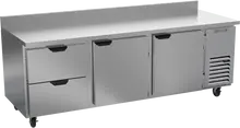 Beverage-Air - 93" Mobile Worktop Refrigerator w/ 2 Drawers & 2 Doors - WTRD93AHC-2