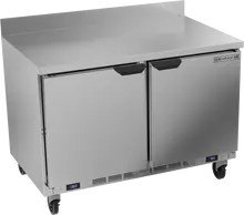 Beverage-Air - 48" Mobile Worktop Refrigerator/Freezer w/ 2 Solid Swing Doors - WTRF48AHC