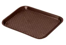 G.E.T - Serving Trays 14" x 10.75" Brown Fast Food Tray (24 Per Case) - FT-14-BR