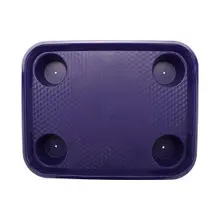 G.E.T - Serving Trays 17" x 14" Cobalt Blue Fast Food Tray W/ Cup Holders (12 Per Case) - FT-20-CB