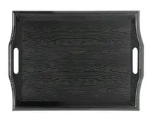 G.E.T - Serving Trays 19" x 14.25" Black Plastic Ottoman / Room Service Tray (6 Per Case) - RST-1815-1-BK
