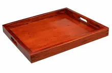 G.E.T - Serving Trays 21" Mahogany Hardwood Tray (2 Per Case) - RST-2020-M