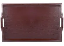 G.E.T - Serving Trays 25" x 16" Mahogany SAN Plastic Room Service Tray (6 Per Case) - RST-2517-1-M
