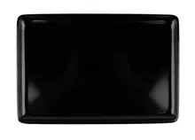 G.E.T - Bake & Brew 11.6" x 7.8" Black Rectangular Platter (12 Per Case) - ML-179-BK