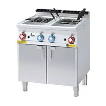 Arcobaleno - Aurora Double Tank 7+7 Gallon Natural Gas Pasta Cooker - APCG28D