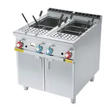 Arcobaleno - Aurora Double Tank 11+11 Gallon Natural Gas Pasta Cooker - APCG35D