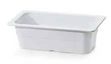 G.E.T - 13" x 7" White Third-Size Insert Pan (3 Per Case) - ML-19-W