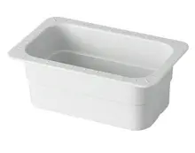 G.E.T - 10.3" x 6.3" White Fourth-Size Insert Pan (6 Per Case) - ML-28-W