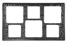 G.E.T - 21.5" x 13" Black Full-Size Tile W/ 6 Cut-Outs for Six Square Crocks - ML-162-BK
