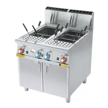 Arcobaleno - Ann Double Tank 11+11 Gallon High BTU Natural Gas Pasta Cooker - AGDH35