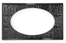 G.E.T - 21.5" x 13" Black Full-Size Tile W/ Cut-Out for Oval Casserole Dish - ML-192-BK