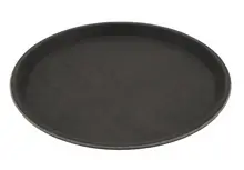 G.E.T - Serving Trays 11" Black Round Non-Skid Tray (12 Per Case) - NS-1014-BR