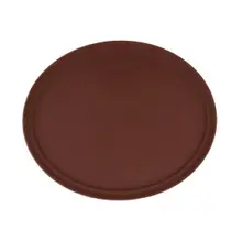 G.E.T - Serving Trays 25" x 20" Brown Oval Non-Skid Serving Tray (6 Per Case) - NS-2500-BR