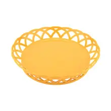 G.E.T - 10.5" Tropical Yellow Round Basket (12 Per Case) - RB-860-TY