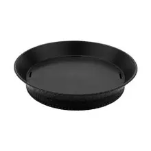 G.E.T - 10.5" Black Round Basket W/ Base (12 Per Case) - RB-880-BK