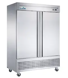 Glacier - 55" Stainless Steel Reach-In Refrigerator w/ 2 Solid Swing Doors - GR-2