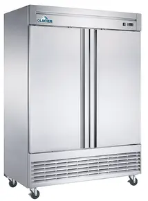 Glacier - 55" Stainless Steel Reach-In Freezer w/ 2 Solid Swing Doors - GF-2
