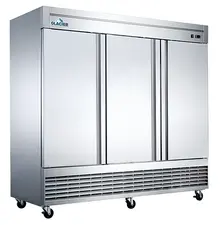 Glacier - 83" Stainless Steel Reach-In Freezer w/ 3 Solid Swing Doors - GF-3