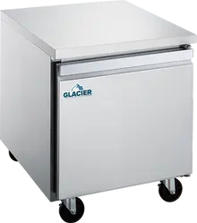 Glacier - 29" Stainless Steel Undercounter Refrigerator w/ 1 Solid Swing Door - GUR-29