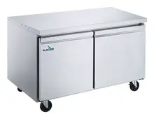 Glacier - 60" Stainless Steel Undercounter Refrigerator w/ 2 Solid Swing Doors - GUR-60