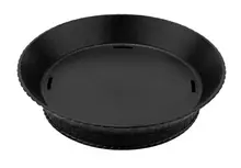 G.E.T - 7.27" Black Round Basket W/ Base (12 Per Case) - RB-894-BK