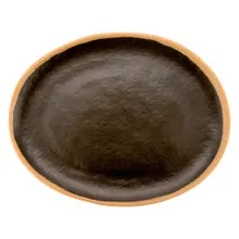 G.E.T - Pottery Market Glazed 11.75" x 9.25" Brown Oval Dinner Plate (12 Per Case) - P-129-BR
