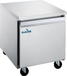 Glacier - 29" Stainless Steel Undercounter Freezer w/ 1 Solid Swing Door - GUF-29
