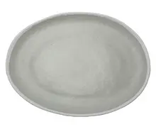 G.E.T - Pottery Market Glazed 11.75" x 9.25" Dove Grey Oval Dinner Plate (12 Per Case) - P-129-DVG