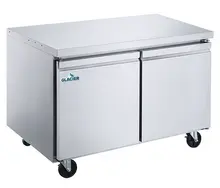 Glacier - 48" Stainless Steel Undercounter Freezer w/ 2 Solid Swing Doors - GUF-48