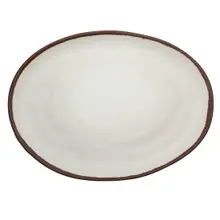 G.E.T - Pottery Market Glazed 15" x 11" Cream Oval Platter (6 Per Case) - P-151-CRM