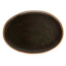 G.E.T - Pottery Market Glazed 18" x 13" Brown Oval Platter (3 Per Case) - P-183-BR