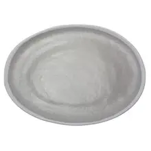 G.E.T - Pottery Market Glazed 18" x 13" Dove Grey Oval Platter (3 Per Case) - P-183-DVG