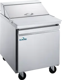 Glacier - 29" Salad/Sandwich Prep Table w/ 1 Solid Swing Door - GST-29-8