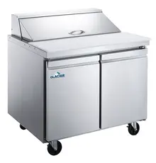 Glacier - 48" Salad/Sandwich Prep Table w/ 2 Solid Swing Doors - GST-48-12