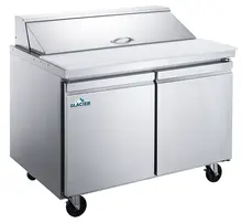 Glacier - 60" Salad/Sandwich Prep Table w/ 2 Solid Swing Doors - GST-60-16