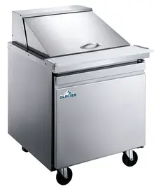 Glacier - 29" Salad/Sandwich Mega Top Prep Table w/ 1 Solid Swing Door - GMT-29-12