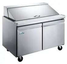 Glacier - 48" Salad/Sandwich Mega Top Prep Table w/ 2 Solid Swing Doors - GMT-48-18
