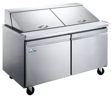 Glacier - 60" Salad/Sandwich Mega Top Prep Table w/ 2 Solid Swing Doors - GMT-60-24
