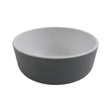 G.E.T - Roca Matte 15 oz White / Gray Matte Soup Bowl (24 Per Case) - RB-15-WM/GRM